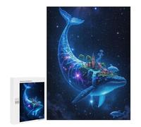 500 PCS Rompecabezas para Adolescentes Celestial Whale Island Starry Sky Rompecabezas para Adultos Juegos Divertidos Regalo De Cumpleaños Cumpleaños Y Navidad 500 PCS