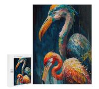 500 PCS Rompecabezas para Adolescentes Colored Flamingo Duo Rompecabezas para Adultos Juguetes Antiestrés Desafío Difícil Cumpleaños