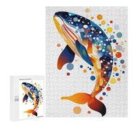 500 PCS Rompecabezas para Adolescentes Colorful Abstract Whale Rompecabezas para Adolescentes Juegos Divertidos Análisis Y Lógica Cumpleaños 500 PCS