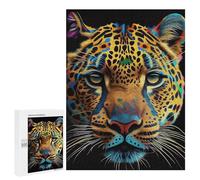 500 PCS Rompecabezas para Adolescentes Colorful Cheetah Animals Rompecabezas Juegos Relajantes Pero Divertidos Y Humorísticos Cumpleaños Y Navidad 500 PCS