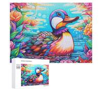 500 PCS Rompecabezas para Adolescentes Colorful Duck in Fantasy Garden Rompecabezas para Adultos Juego De Ingenio Regalos para Mujeres Cumpleaños Y Navidad 500 PCS