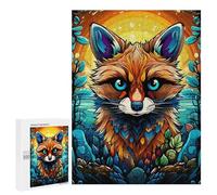 500 PCS Rompecabezas para Adolescentes Colorful Fox Portrait Rompecabezas para Adultos Juego De Ingenio Regalos para Mujeres Cumpleaños Y Navidad 500 PCS