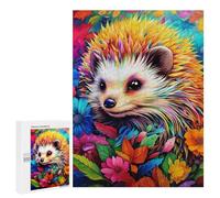 500 PCS Rompecabezas para Adolescentes Colorful Hedgehog Garden Rompecabezas para Adultos Juego Práctico Desafío Difícil Cumpleaños Y Navidad 500 PCS