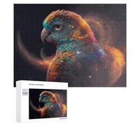 500 PCS Rompecabezas para Adolescentes Colorful Parrot in Abstract Art Rompecabezas para Adultos Juego Familiar Análisis Y Lógica Regalos para Reducir El Estrés 500 PCS
