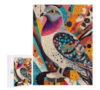 500 PCS Rompecabezas para Adolescentes Colorful Pigeon Art Pigeon - Urban Elegance in Color Rompecabezas para Adultos Juegos Relajantes Mejora La Memoria Interacción Entre Padres E Hijos 500 PCS