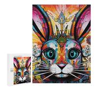 500 PCS Rompecabezas para Adolescentes Colorful Rabbit Portrait-5 Rompecabezas para Adultos Juguetes Antiestrés Regalo De Cumpleaños Regalo De Cumpleaños, Regalos, 500 PCS
