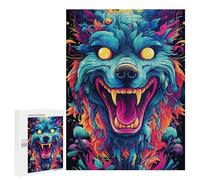 500 PCS Rompecabezas para Adolescentes Colorful Wolf Artwork -10 Rompecabezas para Adultos Juego Familiar Análisis Y Lógica Regalos para Reducir El Estrés 500 PCS
