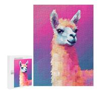 500 PCS Rompecabezas para Adolescentes Colors of A Llama Alpaca Rompecabezas para Adultos Juegos Familiares Mejora La Memoria Regalos para Amigos Y Familiares 500 PCS