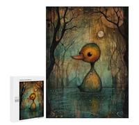 500 PCS Rompecabezas para Adolescentes Creepy Duck in The Woods Rompecabezas Juegos Relajantes Desafío Difícil Desafiante De Completar 500 PCS