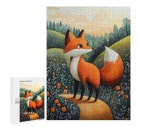 500 PCS Rompecabezas para Adolescentes Curious Fox in The Meadow - Naïf Whimsical Wildlife Art Rompecabezas para Adultos Juego Práctico Difícil Interacción Entre Padres E Hijos 500 PCS