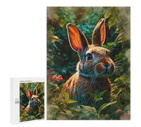 500 PCS Rompecabezas para Adolescentes Curious Rabbit in The Garden Rompecabezas para Adultos Juegos Relajantes Mejora La Memoria Interacción Entre Padres E Hijos 500 PCS