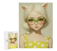 500 PCS Rompecabezas para Adolescentes Cute Anime Cat Girl Rompecabezas para Adultos Juegos Familiares Desafío Difícil Ayuda A Ejercitar El Cerebro 500 PCS