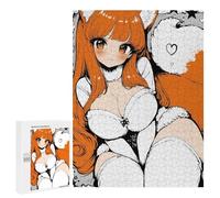500 PCS Rompecabezas para Adolescentes Cute Anime Fox Girl Illustration Rompecabezas Juegos Relajantes Desafío Difícil Desafiante De Completar 500 PCS