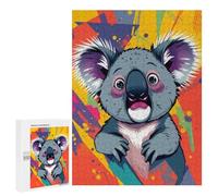 500 PCS Rompecabezas para Adolescentes Cute Koala Pop Art Rompecabezas para Adultos Juegos Familiares Desafío Difícil Ayuda A Ejercitar El Cerebro 500 PCS