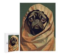 500 PCS Rompecabezas para Adolescentes Cute Pug Blanket Pixel Art Rompecabezas para Adultos Juegos Relajantes Mejora La Memoria Interacción Entre Padres E Hijos 500 PCS