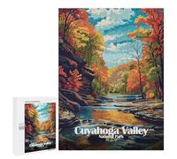 500 PCS Rompecabezas para Adolescentes Cuyahoga Valley National Park Illustration Rompecabezas para Adultos Juego Práctico Difícil Interacción Entre Padres E Hijos 500 PCS