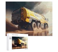 500 PCS Rompecabezas para Adolescentes Desert Race Tanker Truck Speeding Through Sandstorms Rompecabezas para Adolescentes Juguetes Antiestrés Vacaciones En Casa Matar El Tiempo Desafío Educativo 500