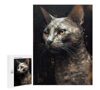 500 PCS Rompecabezas para Adolescentes Devon Rex Cat Treasured Rompecabezas para Adultos Juegos Divertidos Regalo De Cumpleaños Cumpleaños Y Navidad 500 PCS