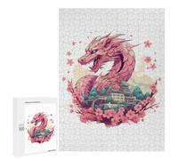 500 PCS Rompecabezas para Adolescentes Dragon Amidst Cherry Blossoms -8 Rompecabezas para Adultos Juegos Familiares Desafío Difícil Ayuda A Ejercitar El Cerebro 500 PCS