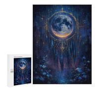 500 PCS Rompecabezas para Adolescentes Dreamcatcher Moonlit Night Painting Rompecabezas Juegos Relajantes Desafío Difícil Desafiante De Completar 500 PCS