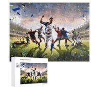 500 PCS Rompecabezas para Adolescentes Dynamic Soccer Celebration Scene Rompecabezas para Adultos Juego De Ingenio Regalos para Mujeres Cumpleaños Y Navidad 500 PCS