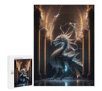 500 PCS Rompecabezas para Adolescentes Electric Dragon in Cathedral Rompecabezas para Adultos Juego Práctico Desafío Difícil Cumpleaños Y Navidad 500 PCS