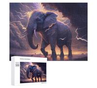 500 PCS Rompecabezas para Adolescentes Electric Elephant Storm -4 Rompecabezas para Adultos, Decoración De Pared, Corte De Precisión, Cumpleaños