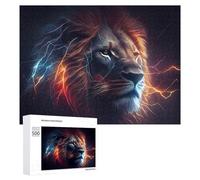 500 PCS Rompecabezas para Adolescentes Electric Lion Energy Artwork Rompecabezas para Adultos Juego Familiar Análisis Y Lógica Regalos para Reducir El Estrés 500 PCS