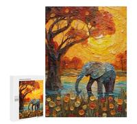 500 PCS Rompecabezas para Adolescentes Elephant Color Rompecabezas para Adultos Juegos Familiares Mejora La Memoria Regalos para Amigos Y Familiares 500 PCS