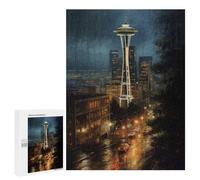 500 PCS Rompecabezas para Adolescentes Emerald City Seattle USA Juegos Familiares De Rompecabezas para Adultos Que Mejoran La Memoria Ayudan A Ejercitar El Cerebro 500 PCS
