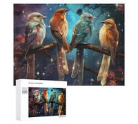 500 PCS Rompecabezas para Adolescentes Enchanted Birds on A Branch Rompecabezas para Adolescentes Juguetes Antiestrés Vacaciones En Casa Matar El Tiempo Desafío Educativo 500 PCS