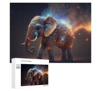 500 PCS Rompecabezas para Adolescentes Enchanted Cosmic Elephant Rompecabezas para Adultos Juego Práctico Desafío Difícil Cumpleaños Y Navidad 500 PCS