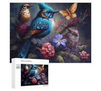 500 PCS Rompecabezas para Adolescentes Enchanted Garden with Birds and Flowers Rompecabezas para Adultos Juego De Ingenio Regalos para Mujeres Cumpleaños Y Navidad 500 PCS