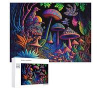 500 PCS Rompecabezas para Adolescentes Enchanted Mushroom Forest -3 Rompecabezas para Adultos Juego Familiar Análisis Y Lógica Regalos para Reducir El Estrés 500 PCS