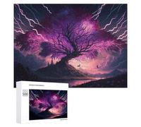 500 PCS Rompecabezas para Adolescentes Enchanted Tree of Lightning -4 Rompecabezas para Adultos Juego Práctico Montaje De Patrones Cumpleaños Y Navidad 500 PCS