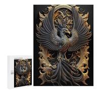 500 PCS Rompecabezas para Adolescentes Eternal Golden Phoenix Rompecabezas para Adultos Juguetes Antiestrés Análisis Y Lógica Interacción Entre Padres E Hijos 500 PCS