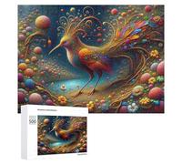 500 PCS Rompecabezas para Adolescentes Fantasy Bird in Amazon Rainforest Rompecabezas para Adultos Juegos Familiares Regalo De Cumpleaños Diversión En Casa Actividades, 500 PCS