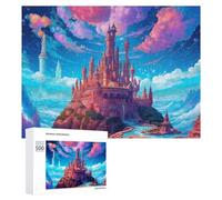 500 PCS Rompecabezas para Adolescentes Fantasy Castle in The Sky Rompecabezas para Adolescentes Juguetes Antiestrés Vacaciones En Casa Matar El Tiempo Desafío Educativo 500 PCS