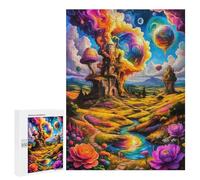 500 PCS Rompecabezas para Adolescentes Fantasy Landscape with Castle Rompecabezas para Adultos Juegos Divertidos Regalo De Cumpleaños Cumpleaños Y Navidad 500 PCS
