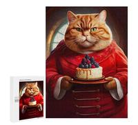 500 PCS Rompecabezas para Adolescentes Fat Cat Cake Boss Rompecabezas para Adultos Juegos Familiares Mejora La Memoria Regalos para Amigos Y Familiares 500 PCS