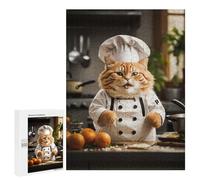 500 PCS Rompecabezas para Adolescentes Fat Cat Chef Rompecabezas Juegos Relajantes Pero Divertidos Y Humorísticos Cumpleaños Y Navidad 500 PCS