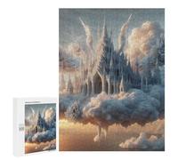 500 PCS Rompecabezas para Adolescentes Floating Castle in The Clouds Rompecabezas para Adultos Juguetes Antiestrés Desafío Difícil Cumpleaños
