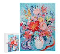 500 PCS Rompecabezas para Adolescentes Floral Whimsy Vase Rompecabezas para Adultos Juego De Ingenio Regalos para Mujeres Cumpleaños Y Navidad 500 PCS