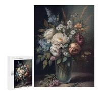 500 PCS Rompecabezas para Adolescentes Flower Still Life Painting Rompecabezas para Adultos Juegos Familiares Desafío Difícil Ayuda A Ejercitar El Cerebro 500 PCS
