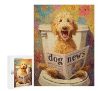 500 PCS Rompecabezas para Adolescentes Fluffy Poodle Reading Dog News Rompecabezas para Adolescentes para Mejorar La Memoria Cada Pieza Es Única - Regalos Y Cumpleaños Únicos 500 PCS