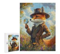 500 PCS Rompecabezas para Adolescentes Fox Detective Rompecabezas para Adultos Juegos Familiares Desafío Difícil Ayuda A Ejercitar El Cerebro 500 PCS