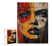 500 PCS Rompecabezas para Adolescentes Fragmented Expression Neoexpressionist Portrait Rompecabezas para Adultos Juegos Relajantes Que Mejoran La Memoria Actividades Divertidas En Casa 500 PCS