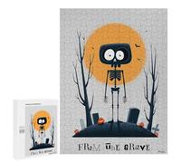 500 PCS Rompecabezas para Adolescentes from The Grave - Cute Skeleton Halloween Art Rompecabezas para Adultos Juguetes Antiestrés Decoración De Pared Diversión Actividades En Casa, 500 PCS