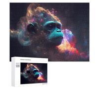 500 PCS Rompecabezas para Adolescentes Galactic Chimpanzee Portrait -1 Rompecabezas para Adultos Juegos Familiares Regalo De Cumpleaños Diversión En Casa Actividades, 500 PCS