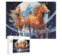 500 PCS Rompecabezas para Adolescentes Galactic Horse Symphony Rompecabezas para Adultos Juegos Familiares Regalo De Cumpleaños Diversión En Casa Actividades, 500 PCS
